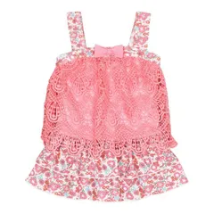 PINKSAIL ワンピース水着 女の子 キッズ 110cm 1点のみ 小花柄 スイムウェア 子供水着 UPF50＋