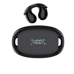 bluetooth5.3 イヤホン イヤーカフ型 耳を塞がないイヤホン Type-C充電 最大24時間再生 片耳両耳 左右分離型 耳に入れない完全開放型イヤホン マイク付き 超軽量 自動ペアリング 耳穴をふさがないオープンイヤー型ワイヤレスイヤホン ハンズフリ