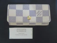 BJK1★ルイ・ヴィトン/LOUIS VUITTON ダミエ アズール 4連 キーケース ミュルティクレ4 CT0135 名入り