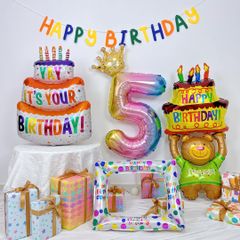 【人気商品】男の子 女の子 大人 飾り付け 誕生日バルーン バースデー 飾り 誕生日 ケーキバルーン フォトフレーム バルーン 5歳 クマバルーン おしゃれ 写真撮影