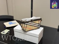 【今日特価】Burberry バーバリー ファッションホボバッグ ケース付き、密織ナイロン素材を使用