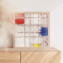 [額縁付き] Study for a Composition ピート・モンドリアン アートポスター 323×323mm コンポジション アブストラクト 額装 天然木 ポスターフレーム 木製 絵画 日本製 お洒落 インテリア BROOMIN APFS020