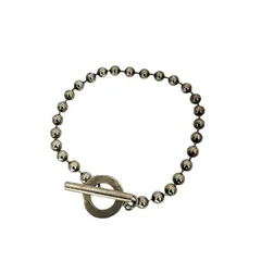 【GUCCI】グッチ Ag925 ボールチェーンブレスレット メンズ レディース ユニセックス 【中古品】 USED-B 【9304】
