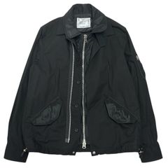 sacai WTAPS Cotton Back Satin Jacket 黒1 WTAPS x sacai Cotton Back Satin Jacket 1 - メルカリ