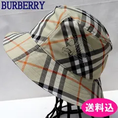 バーバリー　BURBERRY　帽子　ハット　チェック　EKD　バケットハット　サンド　定価61,600円のサムネイル