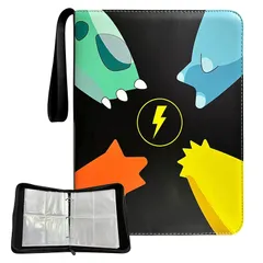 linshesf カードファイル ポケカトレカケース カードバインダー ファイル 400枚のカード収納可能 誕生日・お正月・クリスマスプレゼント カードコレクションに最適 (M) 0