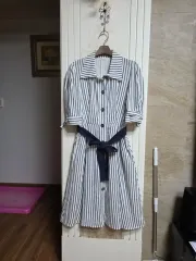 0629 ) ボリュームスリーブ ラグジュアリー ボリューム感 ワンピース