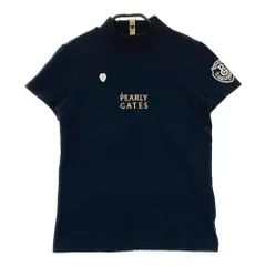 サイズ：0 PEARLY GATES パーリーゲイツ  ハイネック 半袖Tシャツ  ネイビー系 [240101471853] ゴルフウェア レディース ストスト