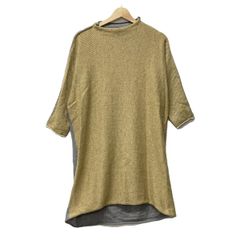 Plantation(プランテーション) チュニック サイズM レディース美品  - グレー×イエロー ニット/長袖