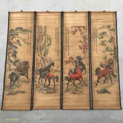 ♥古い　掛軸　中国　人物　②　掛け軸　骨董　古玩　中国画 ♥掛軸 中国 人物画 【藝光】 掛け軸 骨董 古玩 レトロ - メルカリ