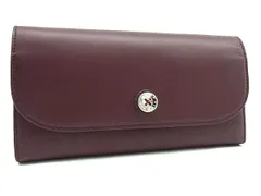 ■美品■ TOMMY HILFIGER トミーヒルフィガー レザー 二つ折り 長財布 ウォレット 札入れ 小銭入れ レディース ボルドー系 DH3799