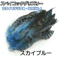 スペンサー ハックル グリズリー ダイドブルー #2？ + ハックルガード スペンサー ハックル グリズリー ダイドブルー #2？ フライ