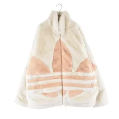 adidas (アディダス) U FUR JACKET フロントロゴファージャケット HC0324 ホワイトのサムネイル