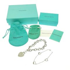 【中古】【箱付き】 TIFFANY&Co. ティファニー シルバー ブレスレット 2点セット 925刻印 413977 ネックレス