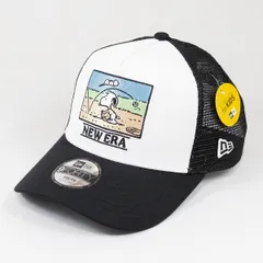 【ニューエラ正規品】KIDS 子供用 ニューエラ 帽子 Youth 9FORTY A-Frame トラッカー PEANUTS ベースボール ホワイト/ブラック(商品番号：14432159)