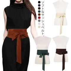 スエード調 サッシュベルト レディース 太ベルト リボン ワイドベルト 太め ワンピース ドレス ウエストマーク ハイウエスト ワイド カジュアル おしゃれ 送料無料 #fdc0536