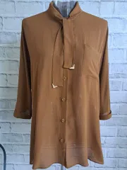 FENDI - フェンディ ズッカ柄シアーシャツ ブラウス 長袖 IT42 L