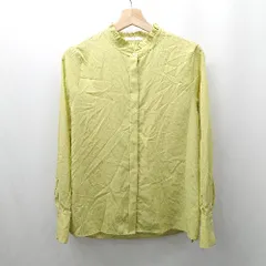 ◇ Θ OPAQUE.CLIP オペーク ドット クリップ 無地 長袖 長袖シャツ サイズ38/M ライトグリーン系 レディース メンズ E  【1506230029471】