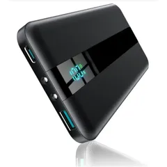 モバイルバッテリー 大容量 急速充電【独創10000mAh超薄型】軽量 小型 モバイル 充電器 バッテリー 22.5W PD&QC3.0対応 携帯充電器 Type-c入出力ポート 2台同時充電 LEDライト付き 懐中電灯 モバイル・バッテリー  PSE認証済