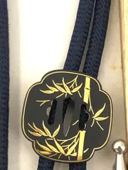 象嵌竹ループタイk24使用