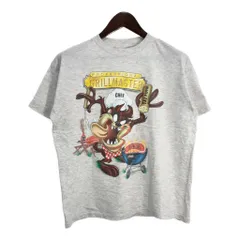 タズマニアン・デビル 半袖Ｔシャツ キャラクター ライトグレー (メンズ LARGE) 中古 古着 T3725