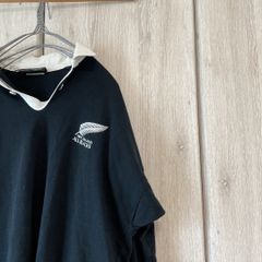 カンタベリー/CANTERBURY ラガーシャツ オールブラックス 刺繍
