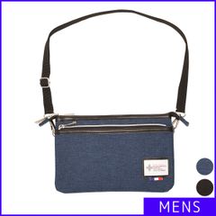 【新品・未使用】 サコッシュ メンズ レディース ユニセックス トラベルミニバッグ パスポート ショルダーバッグ ファスナー レトロ 小物入れ アウトドア キャンプ 登山 散歩 お出かけ 軽量 鞄 バッグ バック 即購入可 ネイビー 紺 青 5519-CP