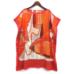 極美品❢HERMES　エルメス　チュニック　SILK100%　トップス 極美品❢HERMES エルメス チュニック SILK100% トップス - メルカリ