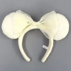 【中古】アクセサリー(非金属) ミニーマウス(ホワイトツイード/シフォン) カチューシャ 「ディズニー」 東京ディズニーリゾート限定