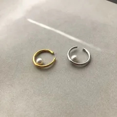 イヤーカフ 片耳用 パール シンプル パールアイテム 入学式 卒業式 セレモニー 式 真鍮 プラスチックパール イヤーカフス ニュアンス 大人かわいい 韓国アクセサリー　レディース　192P　シースキー【seasukii】