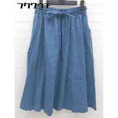 ◇ merlot メルロー 膝下丈 フレア スカート サイズF ブルー レディース 【中古】 【1002802206689】のサムネイル