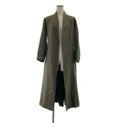 JANE SMITH / ジェーンスミス | ウール コットン ベルテッドコート | 36 | カーキ | レディース