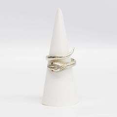 【新品】約16号 TJK ﾙﾋﾞｰ付きﾍﾋﾞﾘﾝｸﾞ ｽﾈｰｸﾘﾝｸﾞ 蛇指輪 silver925 Ring r85rb