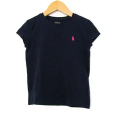 ポロラルフローレン 半袖Ｔシャツ トップス フレンチスリーブ コットンT キッズ 女の子用 6サイズ ネイビー POLO RALPH LAUREN 【中古】