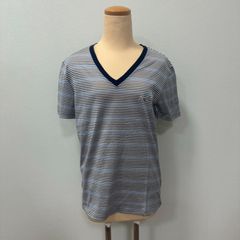 LOUIS VUITTON　ルイヴィトン　Ｔシャツ　半袖　メンズ　Vネック　ボ－ダ－　サイズS　あ240910-1