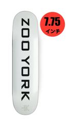 ZOO YORK DECK ズーヨーク デッキ TEAM OG 95 LOGO BLOCK WHITE 7.75　スケボーデッキ7.75インチ　スケートボードデッキ7.75インチ