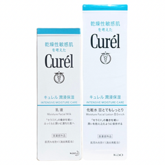 キュレル 潤浸保湿化粧水3 潤浸保湿乳液 各1個セット 化粧水1+乳液1 青