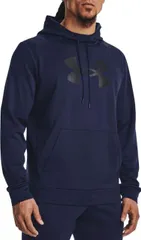 【送料無料】 アンダーアーマー メンズ パーカー・スウェット フーディー アウター Under Armour Men's Armour Fleece Big Logo Hoodie Midnight Navy/Black