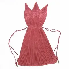 イッセイミヤケ ISSEY MIYAKE リュックサック ナップサック リュック 巾着 プリーツ ワイン 赤 エンジ オレンジのサムネイル