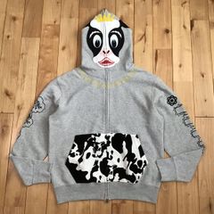 a bathing ape ホルスタイン 牛 パーカー ジップパーカー シャーク a bathing ape ホルスタイン 牛 パーカー ジップパーカー シャーク
