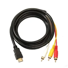 【在庫処分】金メッキ HDMI A/M TO RCA3 変換ケーブル デスクトップパソコン対応 1.5m