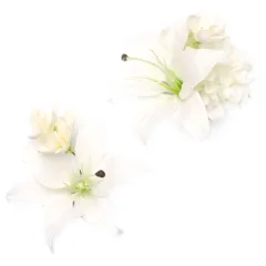 髪飾り 成人式 振袖 前撮り 袴 浴衣 夏祭り 花火大会 2点セット 白 リボン ヘアアクセ かんざし ヘッドドレス 成人式 結婚式 No.9-3997