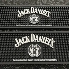 2枚セット JACK DANIEL'S ジャックダニエル バーマット ラバー製 バーカウンター コースター バーテンダー ガレージ アメカジ インテリアのサムネイル