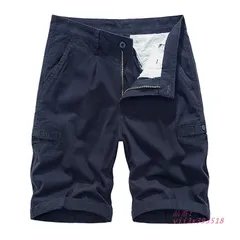 カーゴパンツ 短パン 半ズボン メンズ 無地 100％綿 ボトムズ ハーフパンツ 柔らかい ショートパンツ ウォッシュ加工 ワーク マルチポケット メンズパンツ  vii3x393518