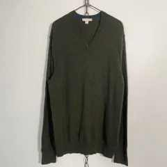 Gap エキストラファインメリノウール Vネック ニットセーター カーキ系 メンズM