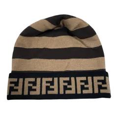FENDI ズッカ柄 ニット帽 ウールマーク ブラウン FENDI ズッカ柄 ニット帽 ウールマーク ブラウン 楽天市場