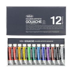 ホルベイン 不透明水彩絵具 ガッシュ 12色セット 5ml G702 初心者からプロ用／管理番号11974