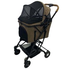 SKISOPGO 分離型ペットカート 4輪 ゴールド クッション欠品【K852