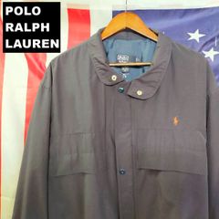 POLO RALPH LAUREN ポロ ラルフローレン USA製 スウィングトップ ブルゾン L スタンドカラー ネイビー 紺 10597