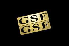 EEE-907-1 GSF 金黒 アクリル2層 ステッカー レクサス カスタム 前期 後期 2枚1セット